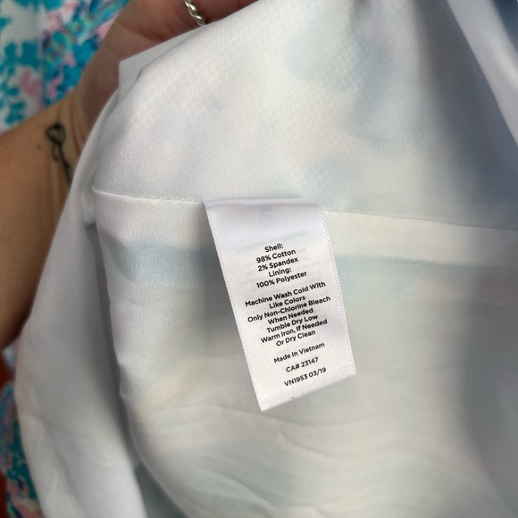 Talbots 14PLUS PETITE Paisley Sleeveless Textured Cotton Square Neck Shift Dress - Picture 3 of 4